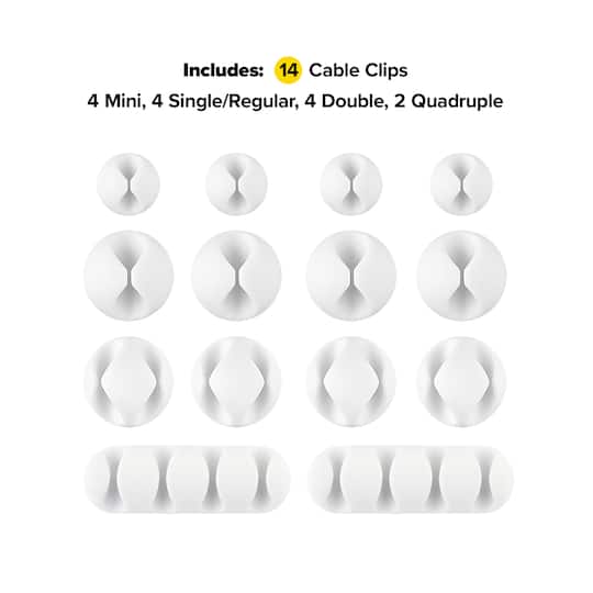 Wrap-It Storage® White Cable Clips